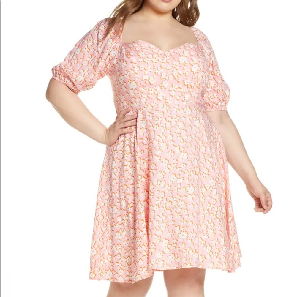 Pink Floral Eloquii Dress